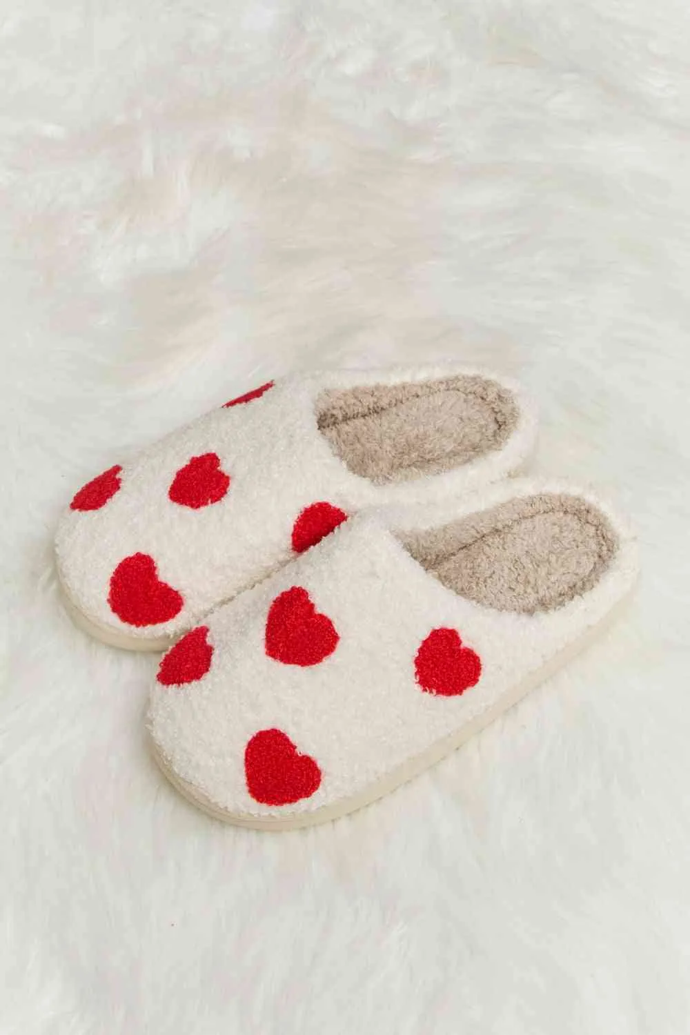 Melody Strawberry Printed Plush Slide Slippers