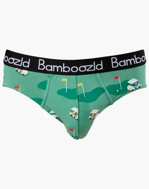 MENS GOLF GREEN BAMBOO BRIEF