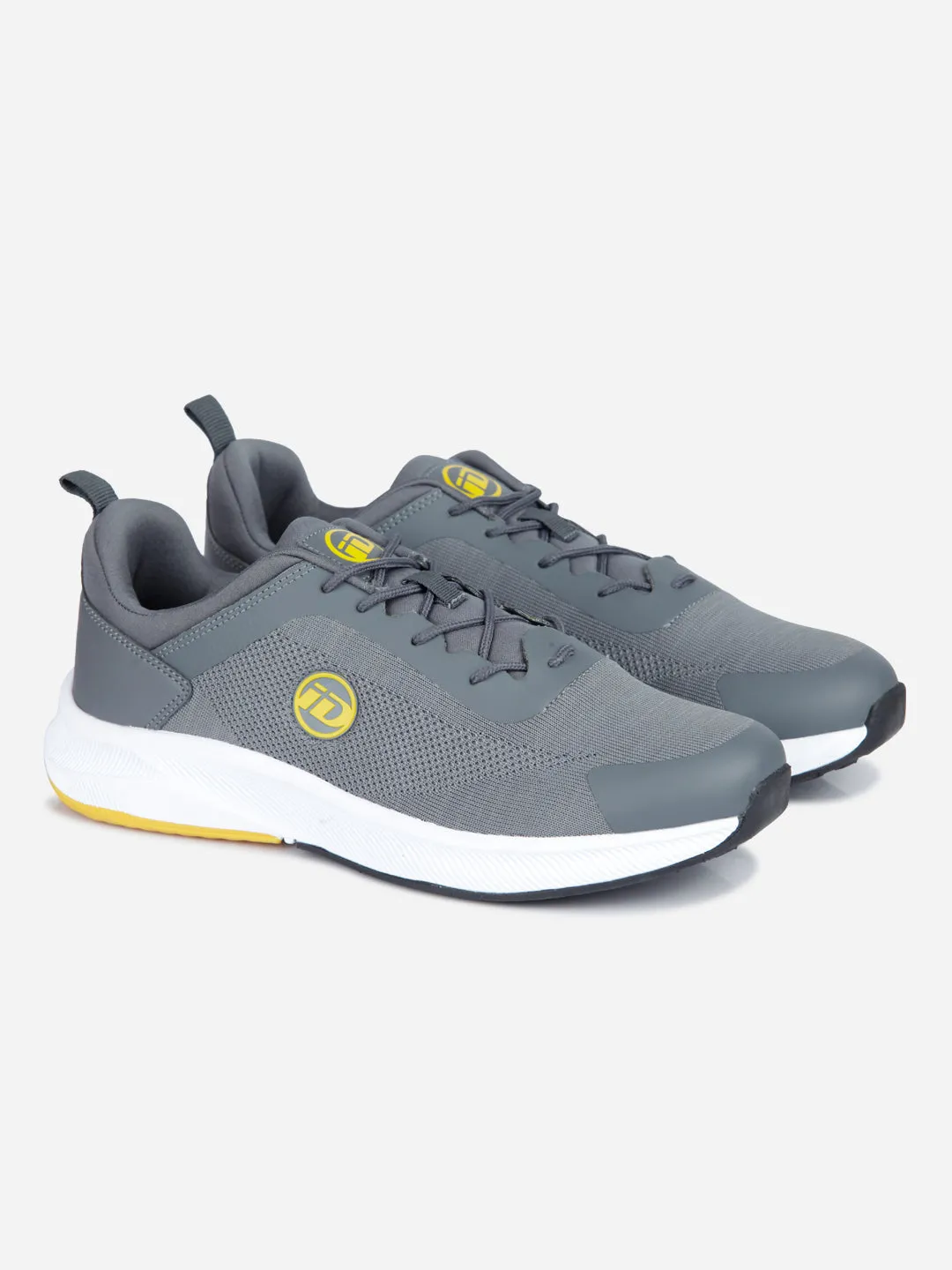 Men's Grey Lace Up Sneaker (ID7519)