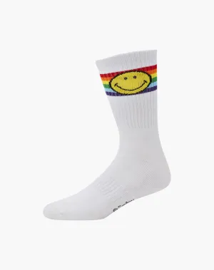 MENS SMILEY PROUD SPORTS CREW SOCK - KING SIZE