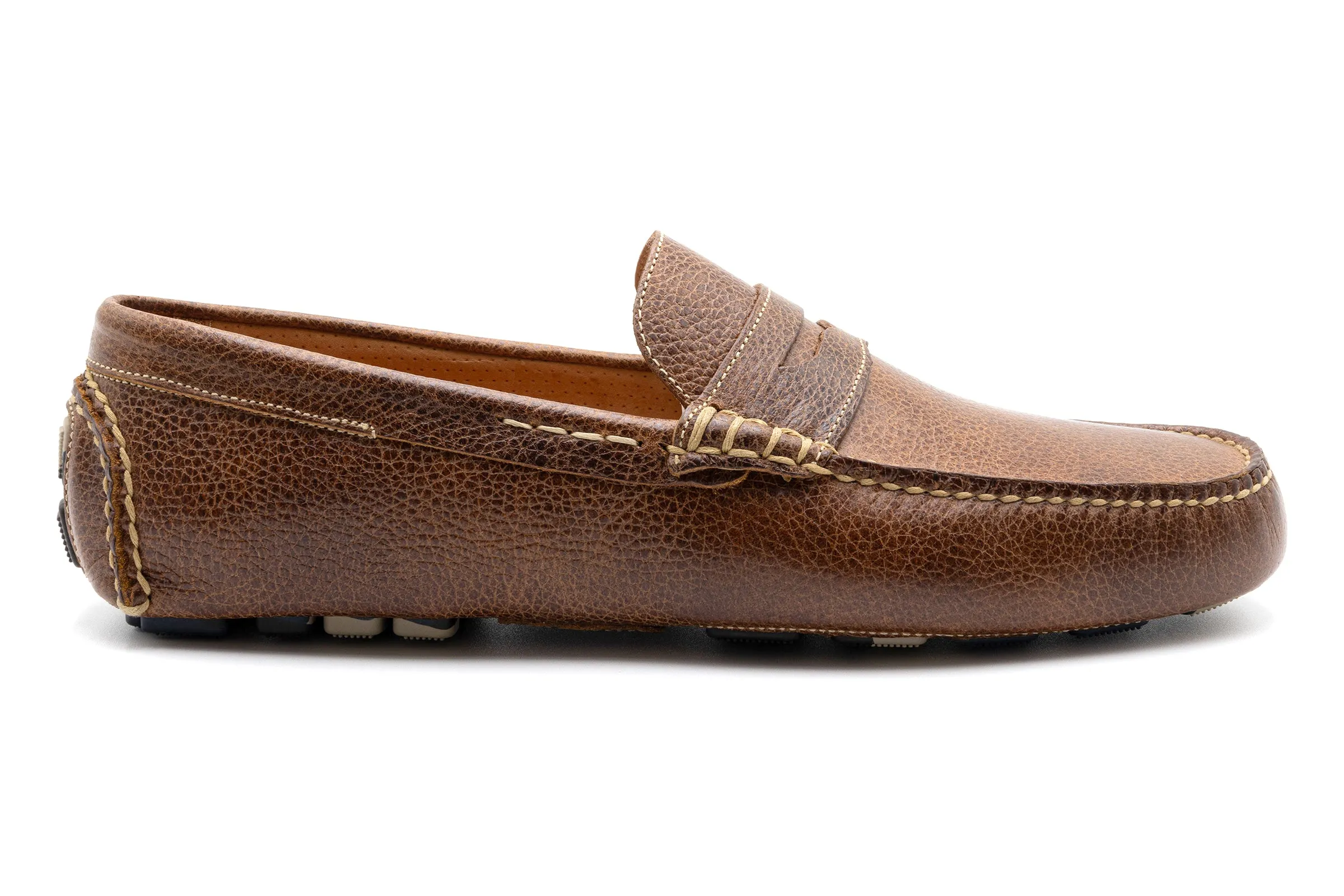 Monte Carlo Water Buffalo Penny Driving Loafers - Oak