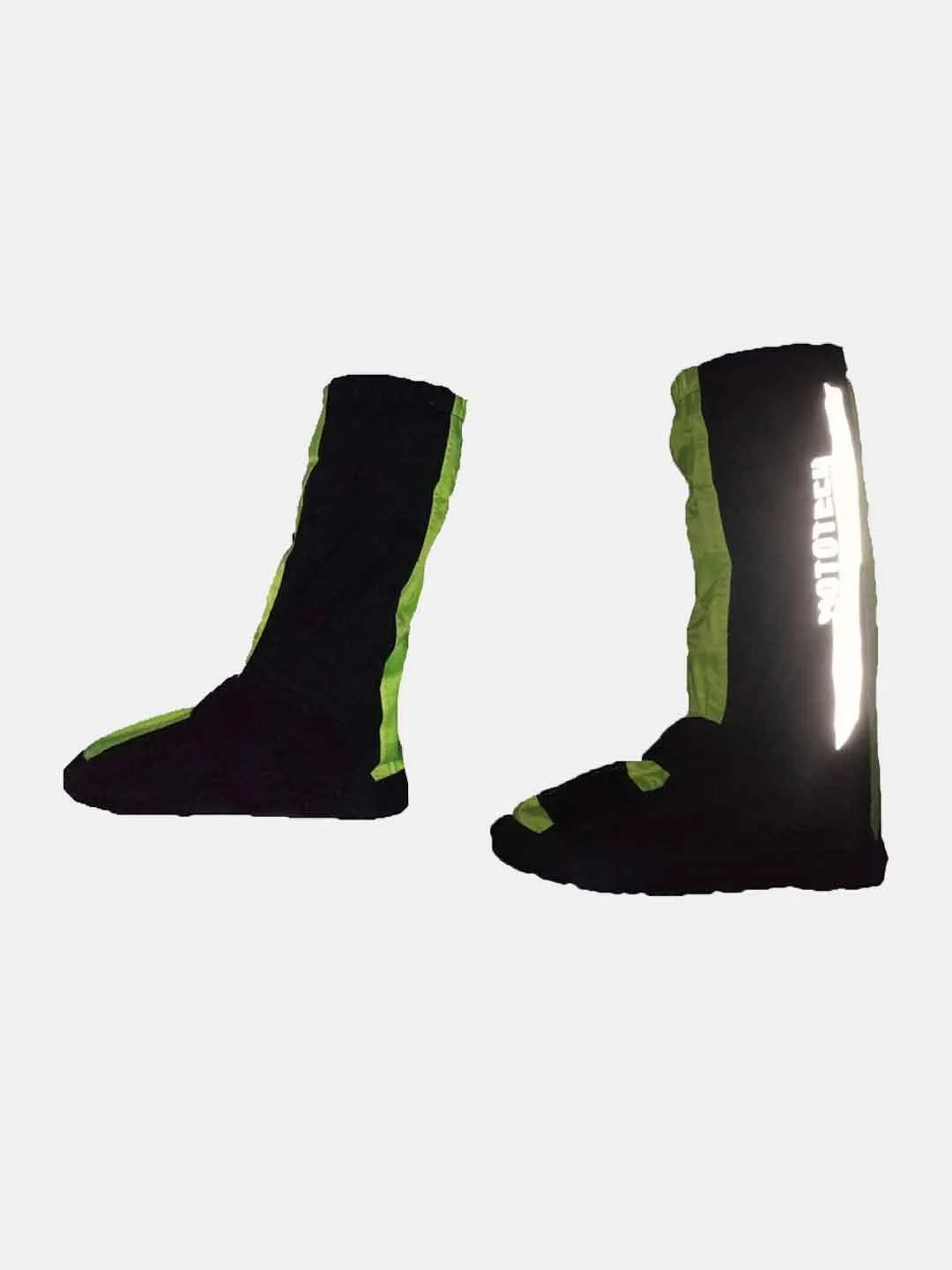 Mototech Trooper Boot Covers Flu Green Black