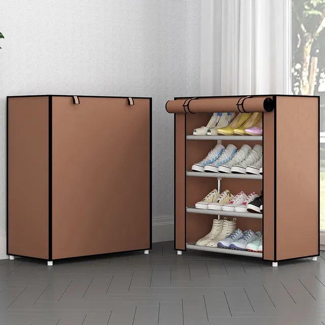 Multi Layers Shoe Rack Nonwoven Fabric Home Shoes Storage Organizer Easy to Install Shoe Cabinet Stand Holders Space Saver