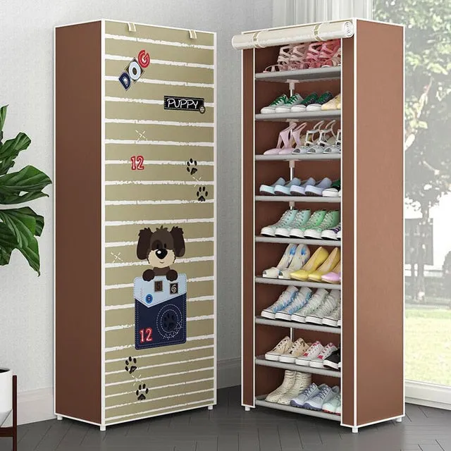 Multi Layers Shoe Rack Nonwoven Fabric Home Shoes Storage Organizer Easy to Install Shoe Cabinet Stand Holders Space Saver