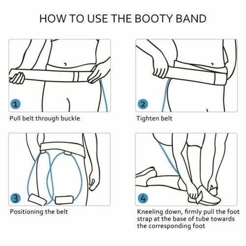 MultiFunction Fitness Resistance Bands for Butt Leg Muscle Training