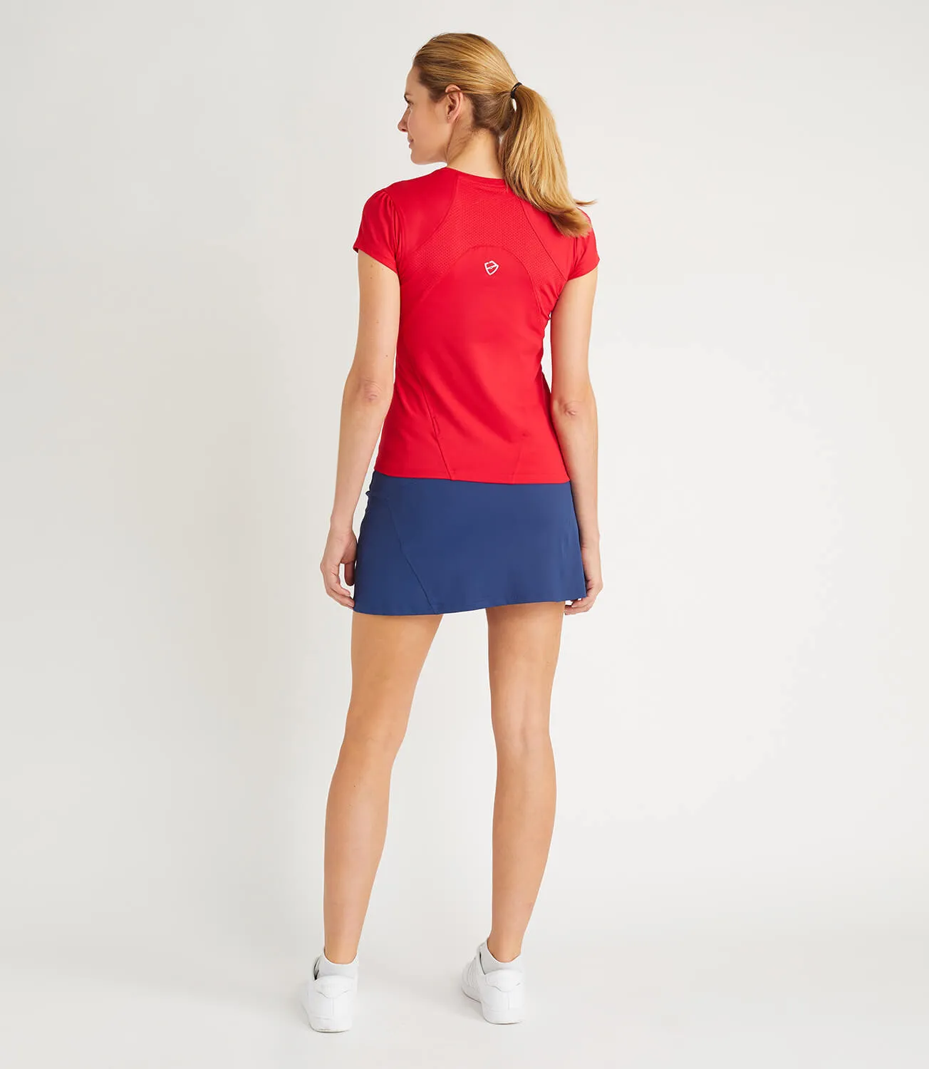 Nicole Technical V Neck Tee - Red