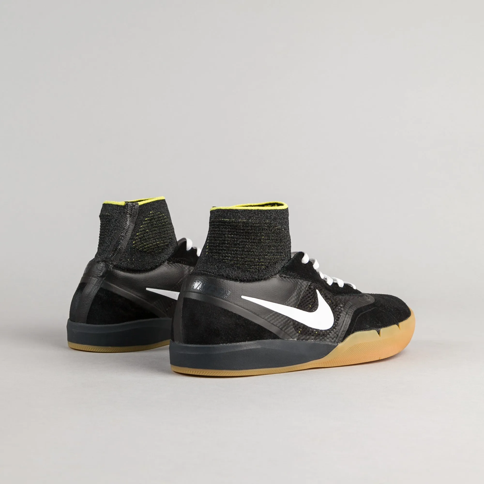 Nike SB Koston 3 Hyperfeel Shoes - Black / White - Yellow Strike