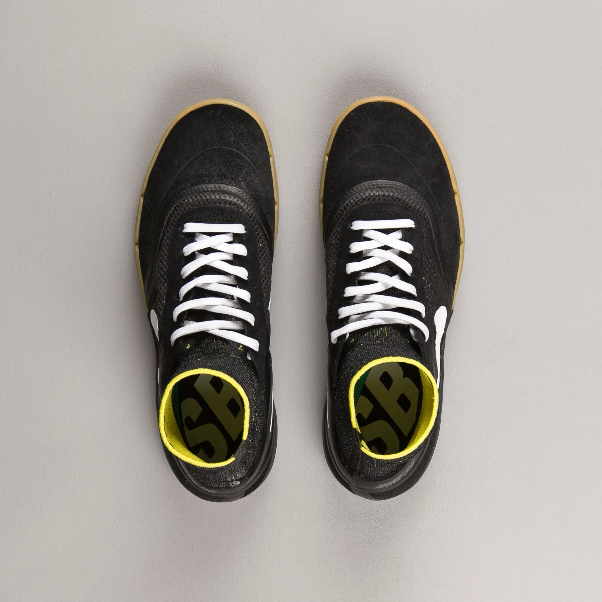 Nike SB Koston 3 Hyperfeel Shoes - Black / White - Yellow Strike