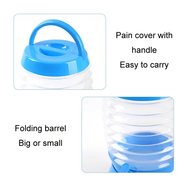 Outdoor Camping Portable Car Retractable Folding Bucket With Faucet, Capacity: 7.5L