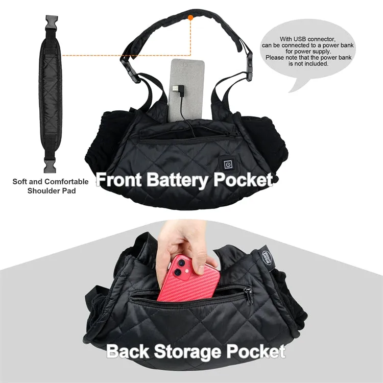 Outdoor Camping USB Heated Smart Warm Handbag(Gray)