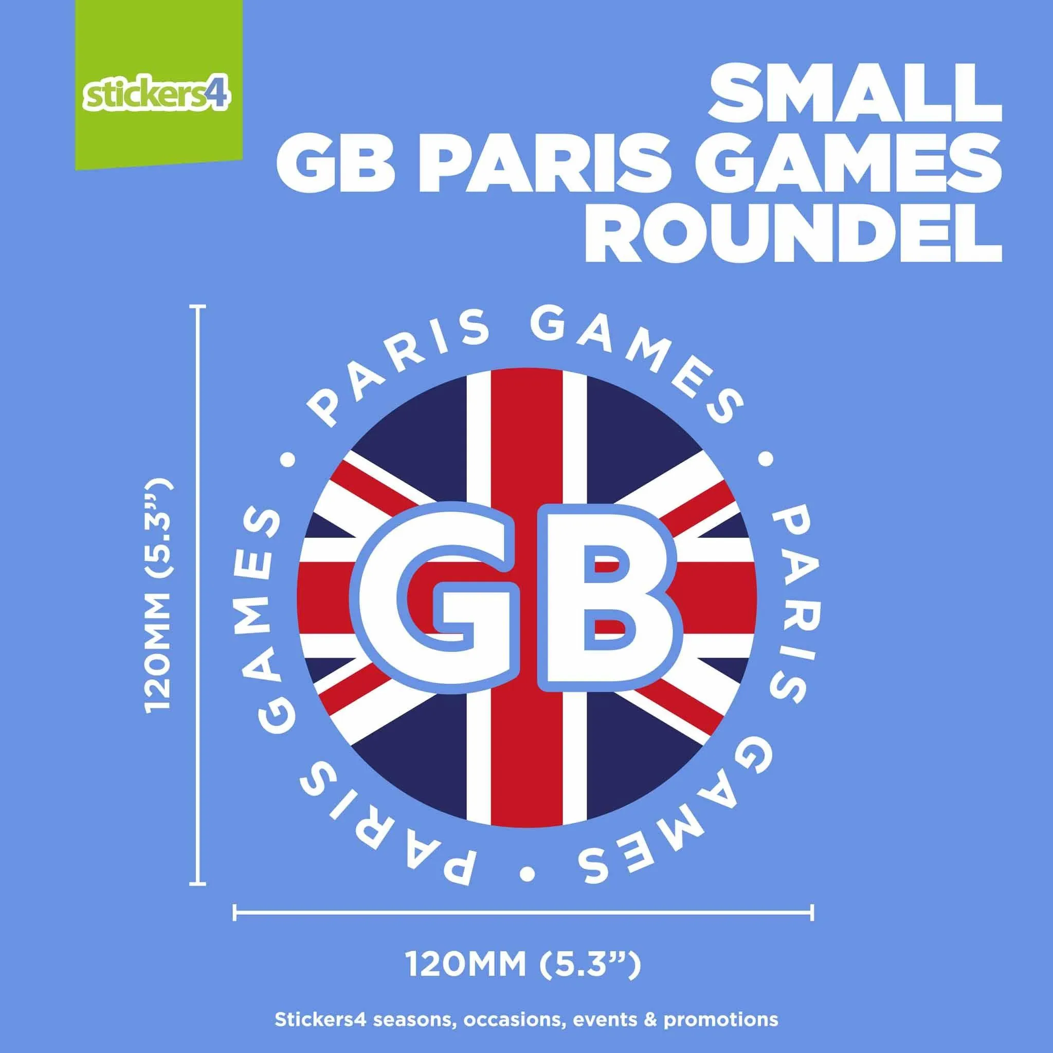 Paris Game GB Flag Roundel Window Sticker