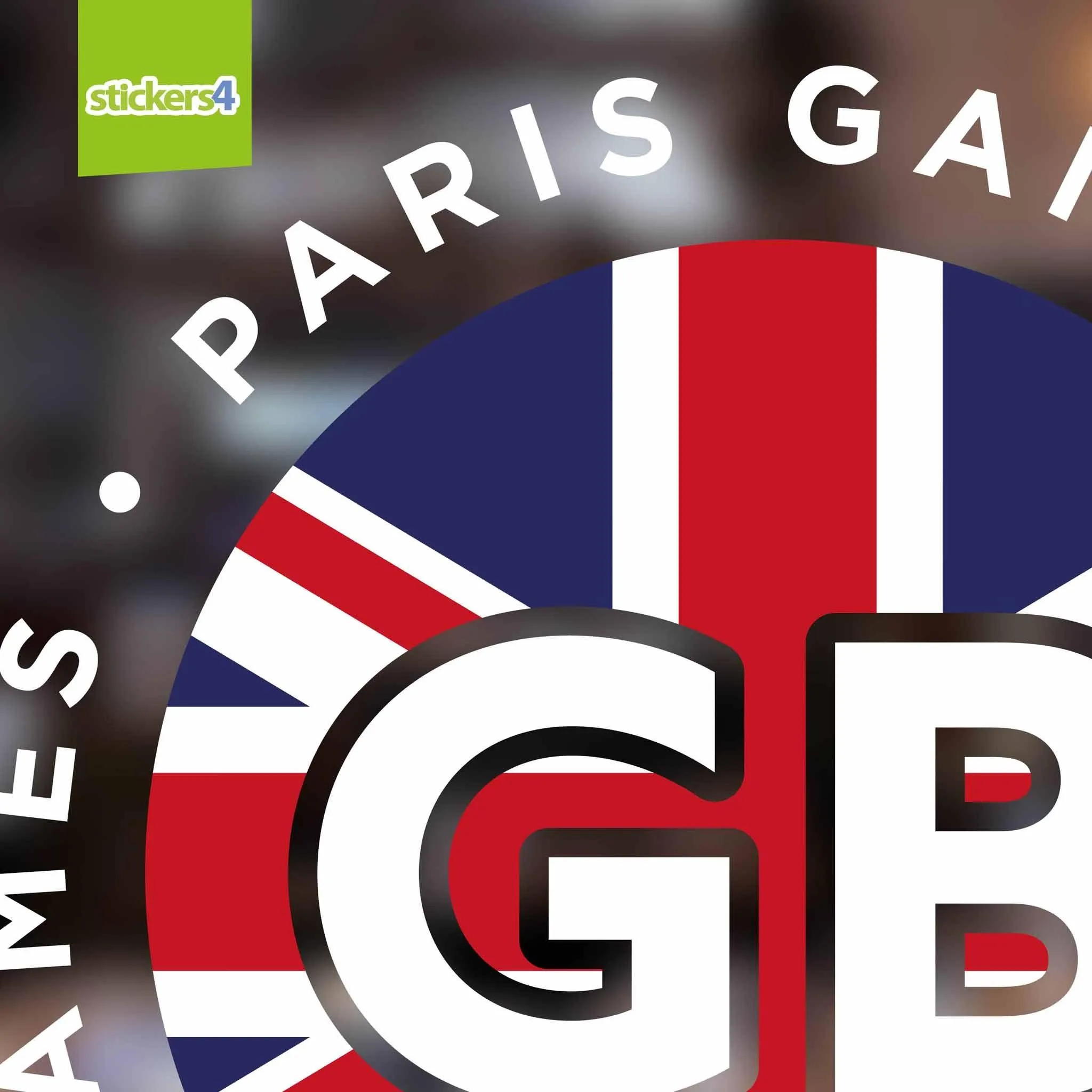 Paris Game GB Flag Roundel Window Sticker