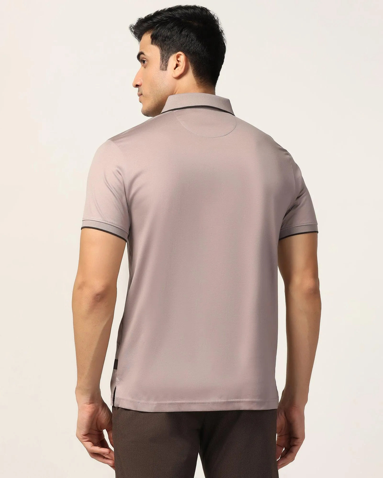 Polo Cloudy Grey Solid T-Shirt - Ether