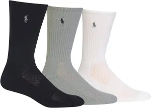 Polo Ralph Lauren Men's 3-Pack Technical Athletic Crew Socks