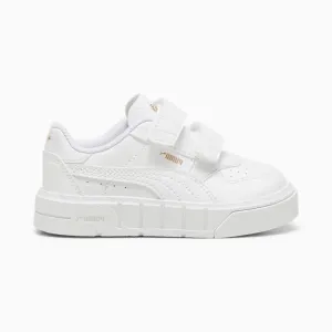 PUMA KID'S CALI COURT LEATHER WHITE/GOLD SNEAKER SHOES