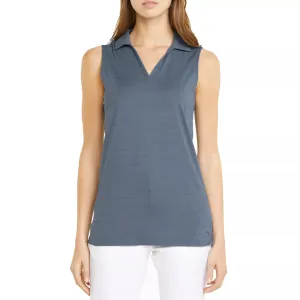 Puma Women's CLOUDSPUN Coast Sleeveless Golf Polo - Evening Sky Heather