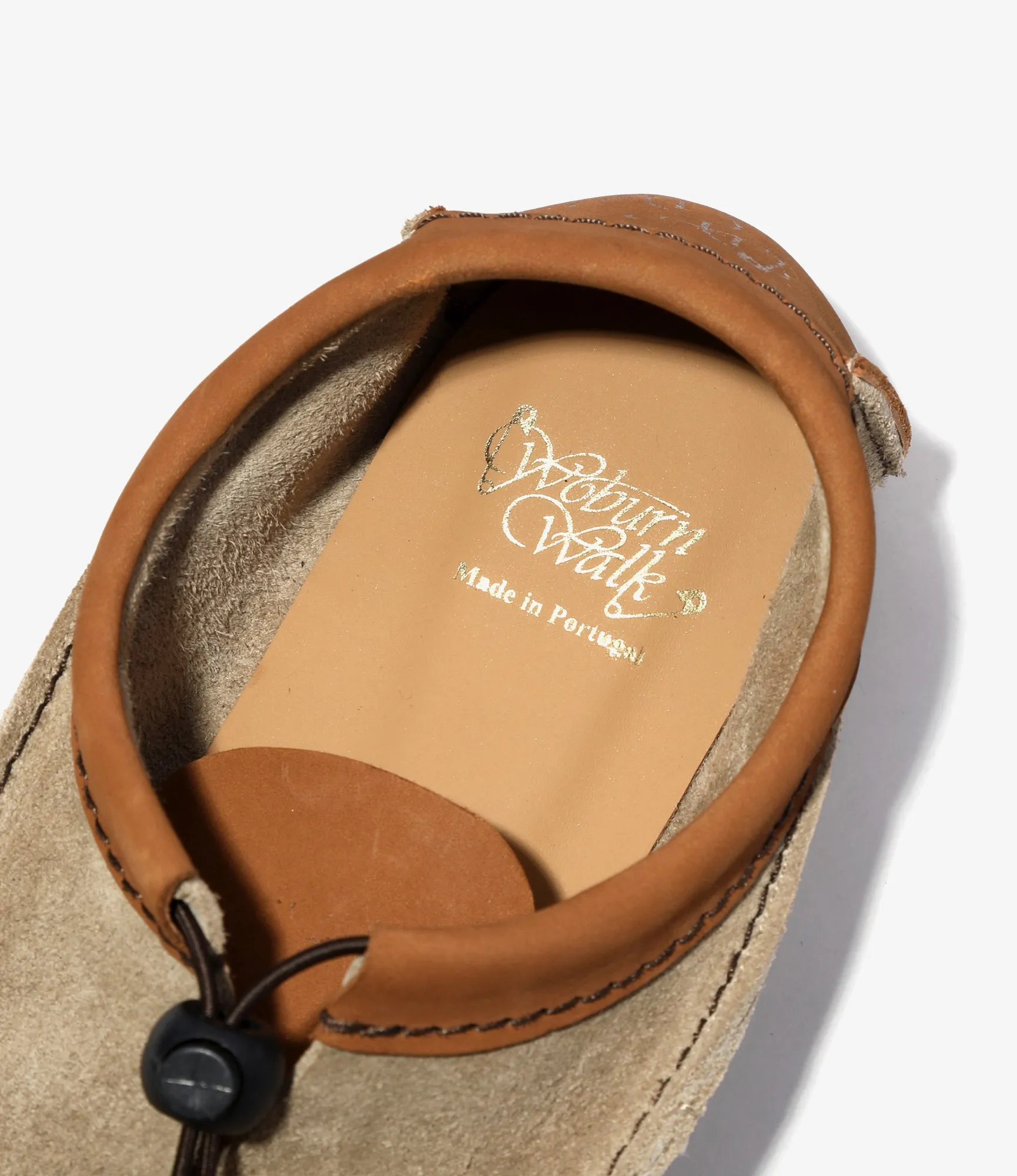 QR Low Moccasin – Sand Suede