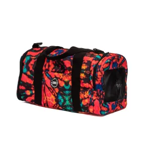 Red Black Tie Dye Duffle Bag