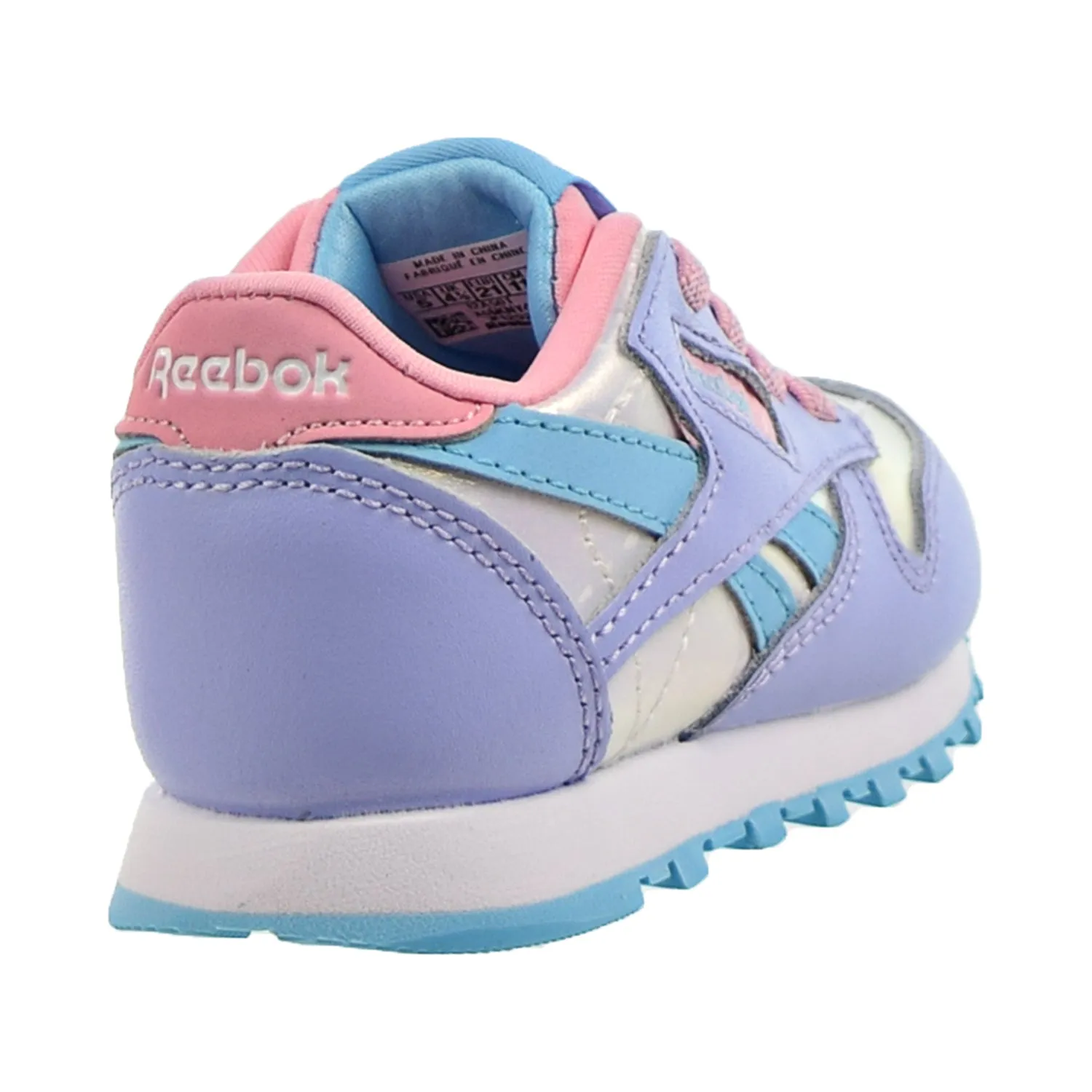 Reebok Classic Leather Toddler's Shoes Lilac Glow-Digital Blue-Pink Glow