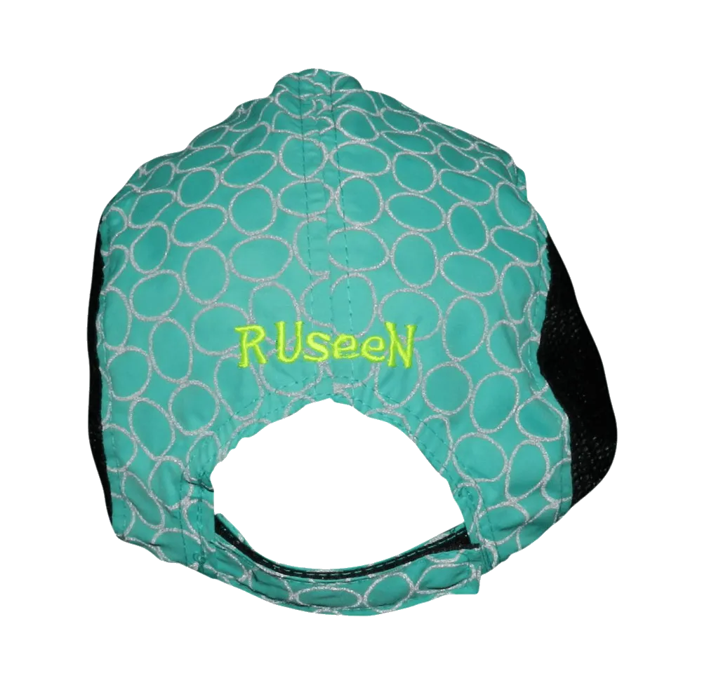 Reflective Hat - Teal Ovals - Running Cap