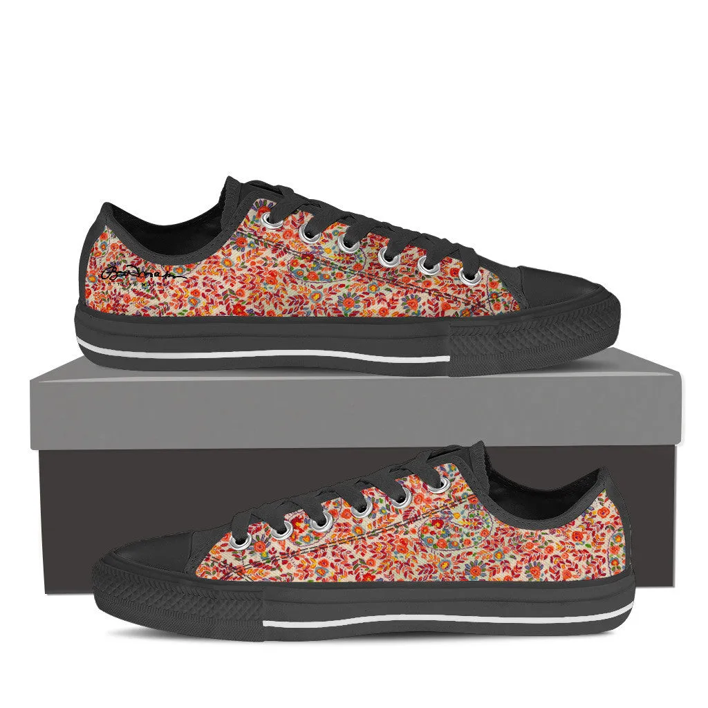 Retro Paisley Low Top Sneakers