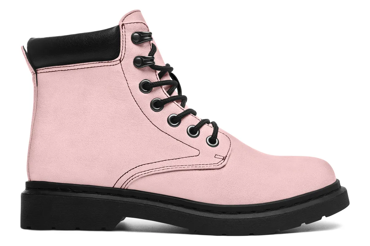 Rose Quartz Classic Boots - High Quality Micro-Suede Weatherproof Vegan Shoes with Stitched on Soles