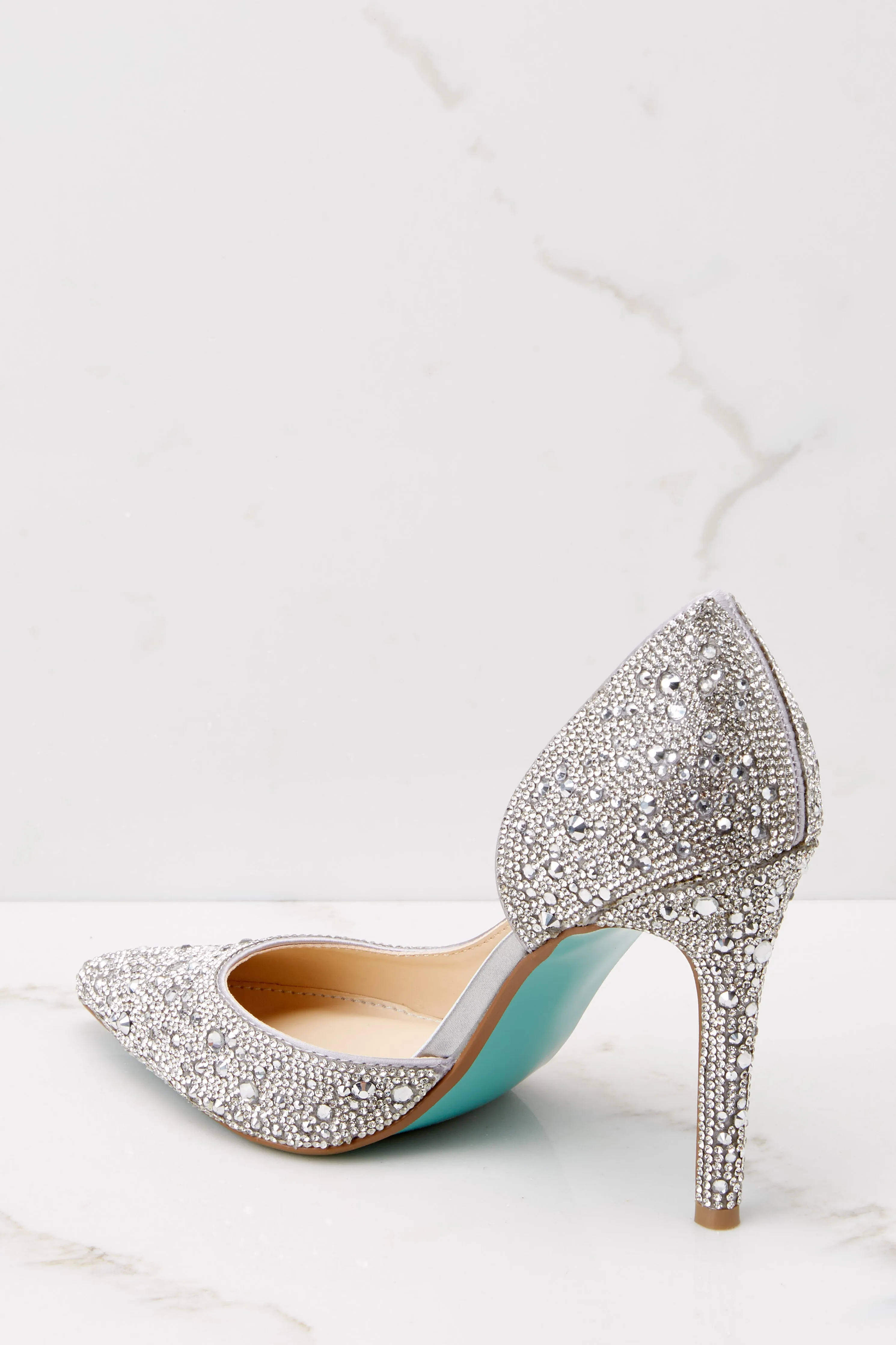 SB-Hazil Silver Satin Stiletto Pumps