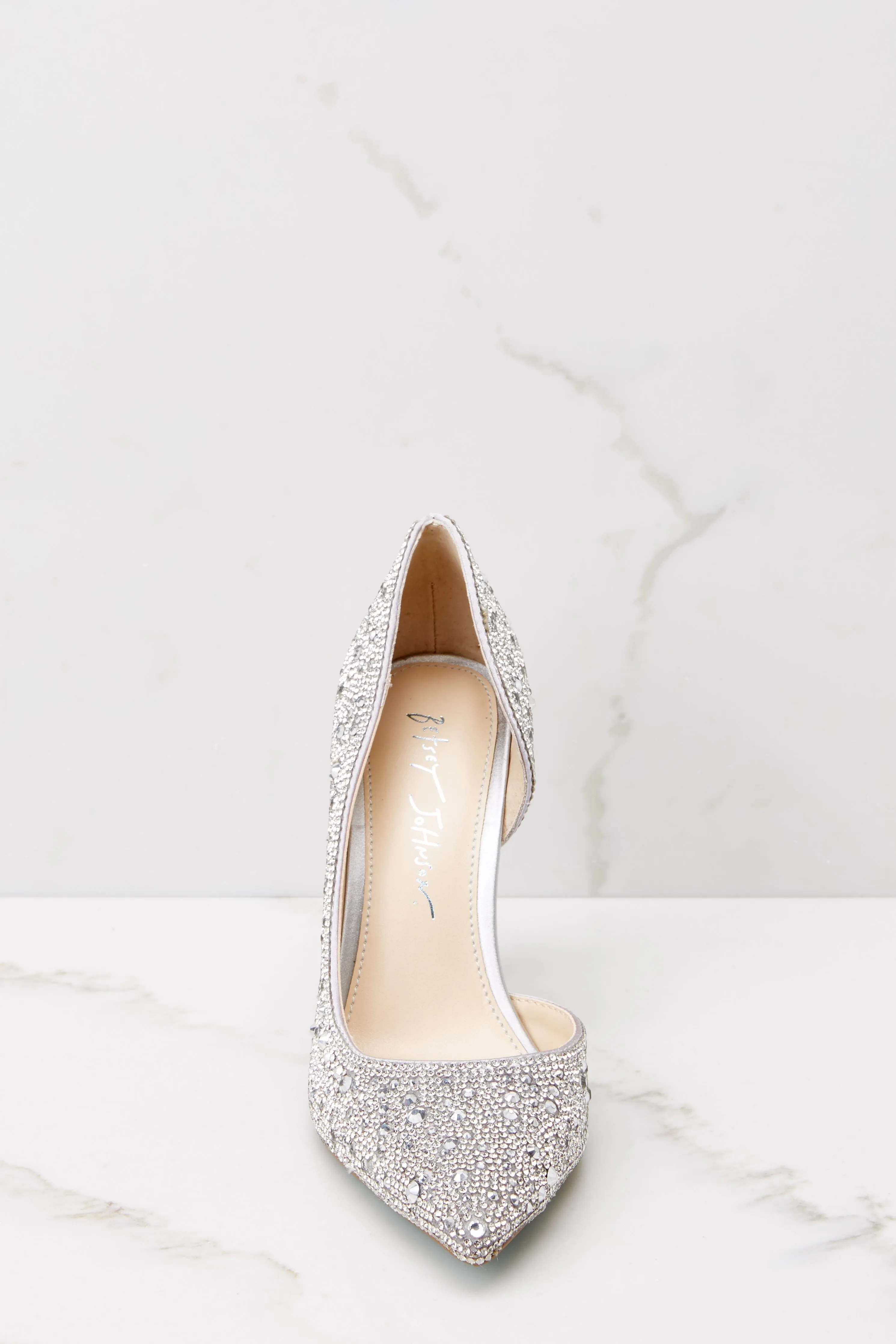 SB-Hazil Silver Satin Stiletto Pumps