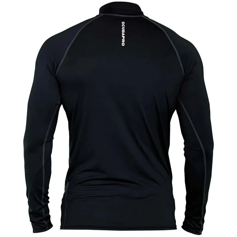 ScubaPro Black Rash Guard Mens, Long Sleeve (UPF50)