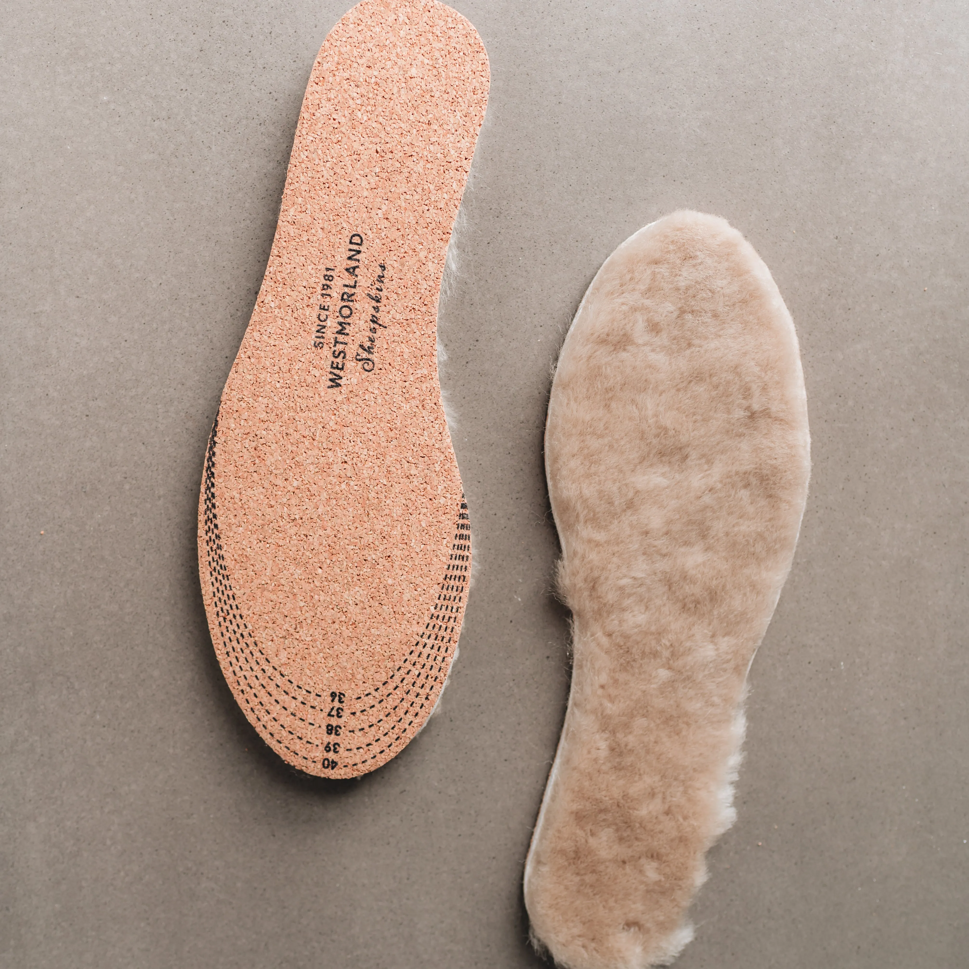 Sheepskin Insoles Cuttable Cork