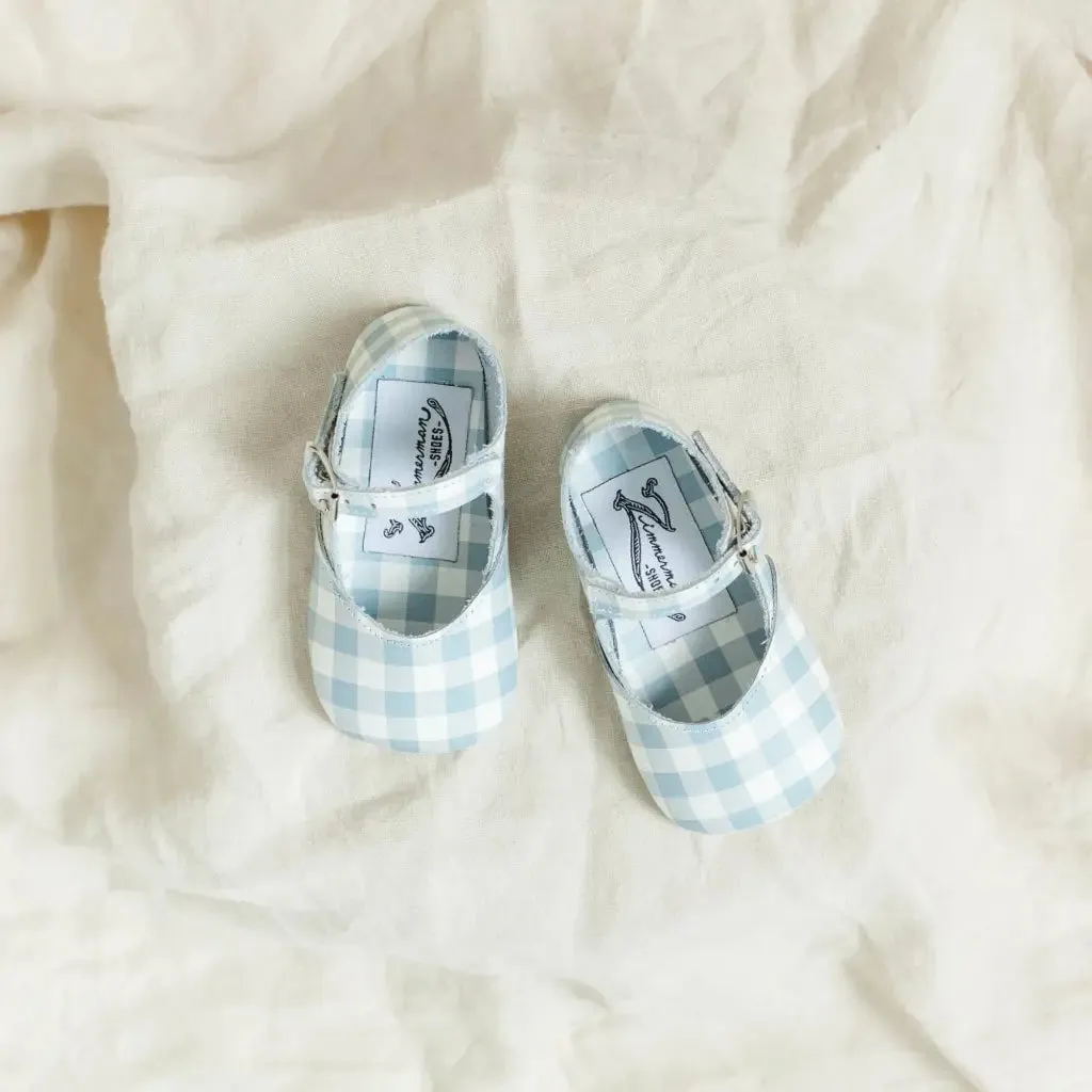 Soft Soled Mary Jane - Blue Gingham