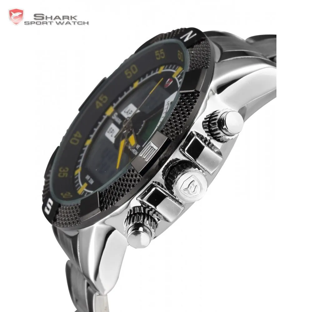 STEEL PORBEAGLE SHARK Sport Watch Black/Yellow  SW 048