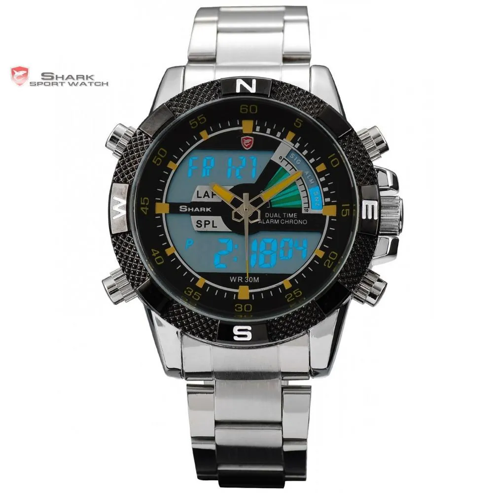 STEEL PORBEAGLE SHARK Sport Watch Black/Yellow  SW 048