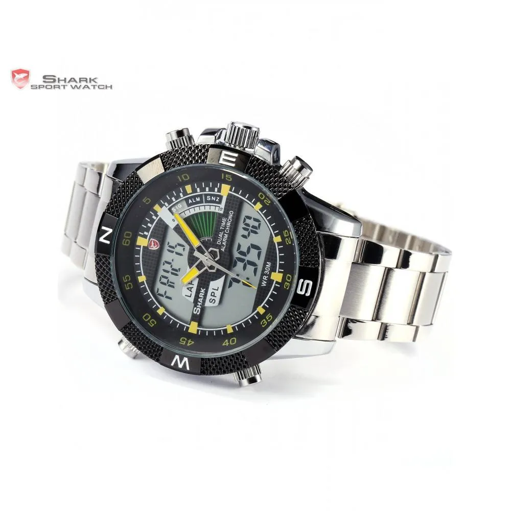 STEEL PORBEAGLE SHARK Sport Watch Black/Yellow  SW 048