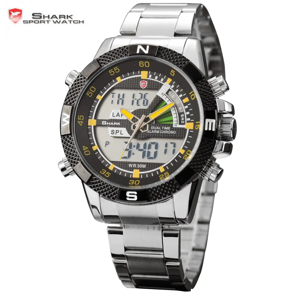 STEEL PORBEAGLE SHARK Sport Watch Black/Yellow  SW 048