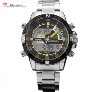 STEEL PORBEAGLE SHARK Sport Watch Black/Yellow  SW 048