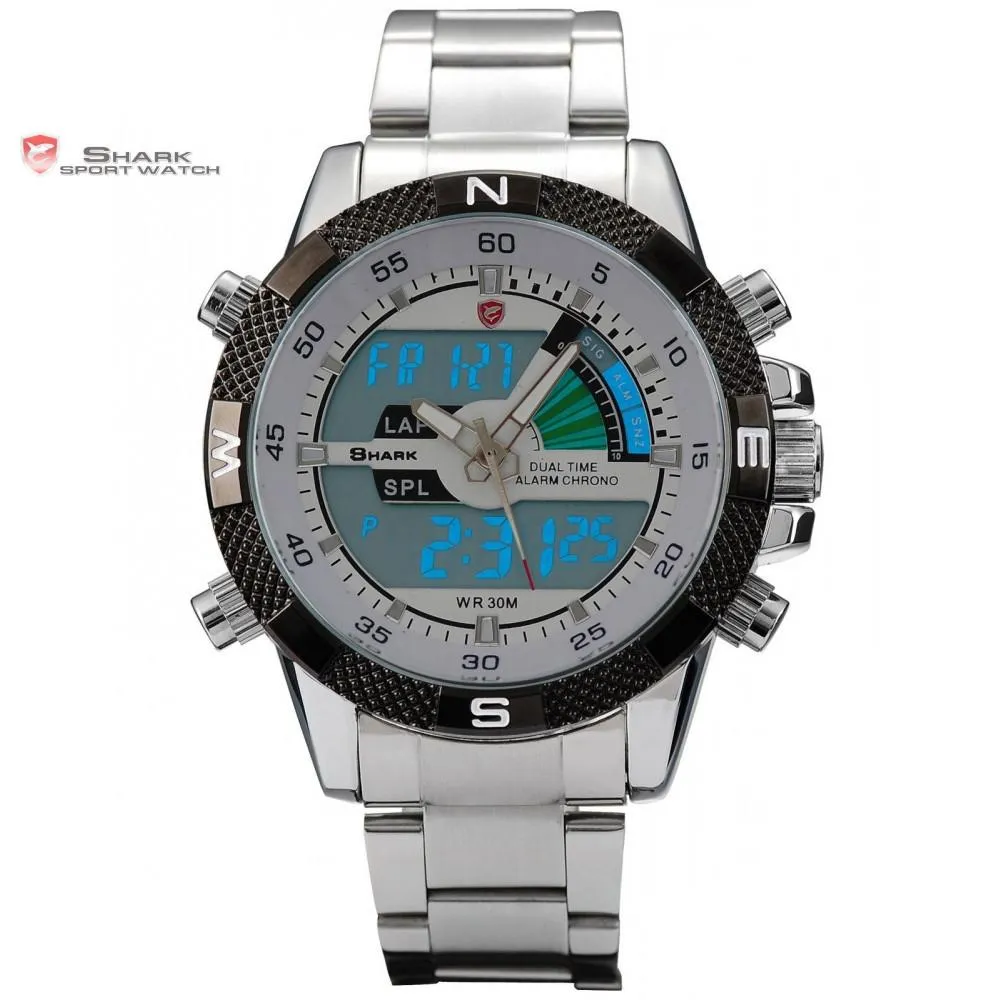 STEEL PORBEAGLE SHARK Sport Watch White SW 046