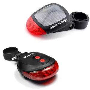 Strauss Bicycle Solar Tail Light and Bicycle Flash Tail Light with Laser (Black)