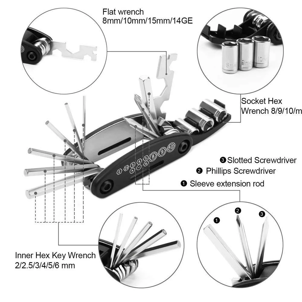 Strauss Bicycle Solar Tail Light and Bicyle Repair Toolkit