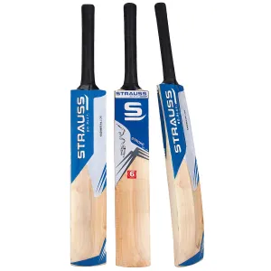 Strauss Super Kashmir Willow Cricket Bat, (Size 6) Blue Sticker