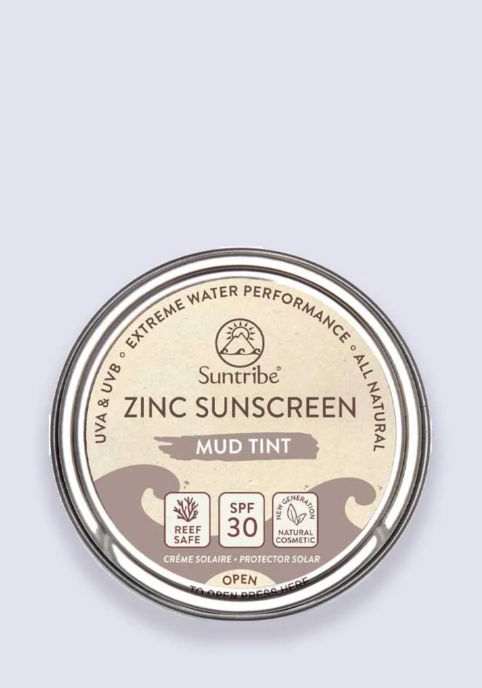 Suntribe Natural Mineral Face & Sport Zinc Sunscreen Mud Tint SPF 30 45g