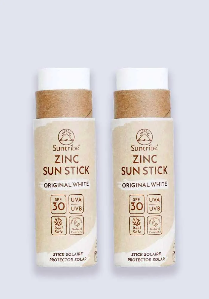 Suntribe Natural Mineral Zinc Sun Stick Original White SPF 50 30g - 2 Pack Saver