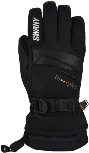 SWANY Junior Large X-Change Sports Moisture-Wicking Quick-Drying Warm Durable Flexible Leather Winter Gloves