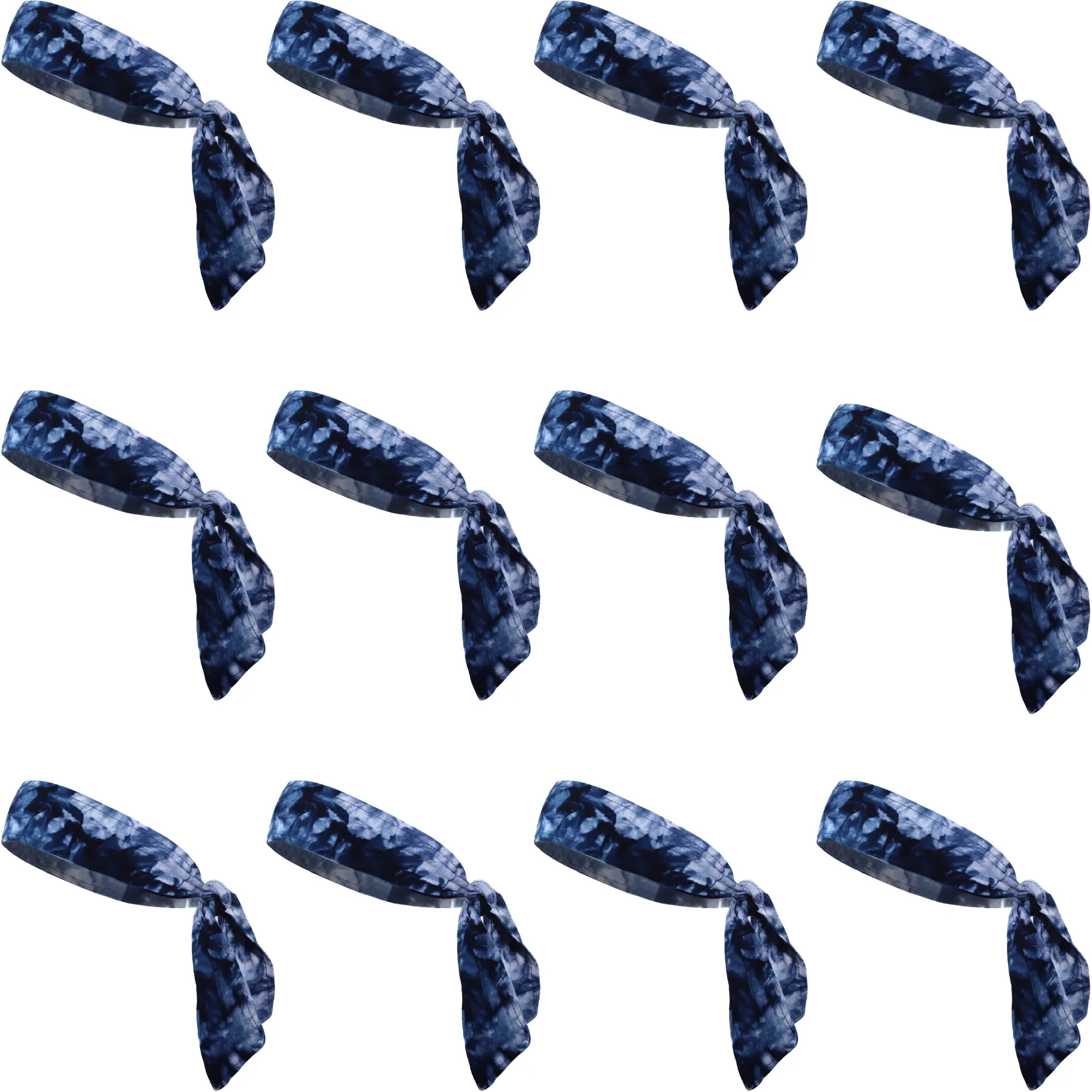 Tie Back Headbands 12 Moisture Wicking Athletic Sports Head Band You Pick Colors & Quantities