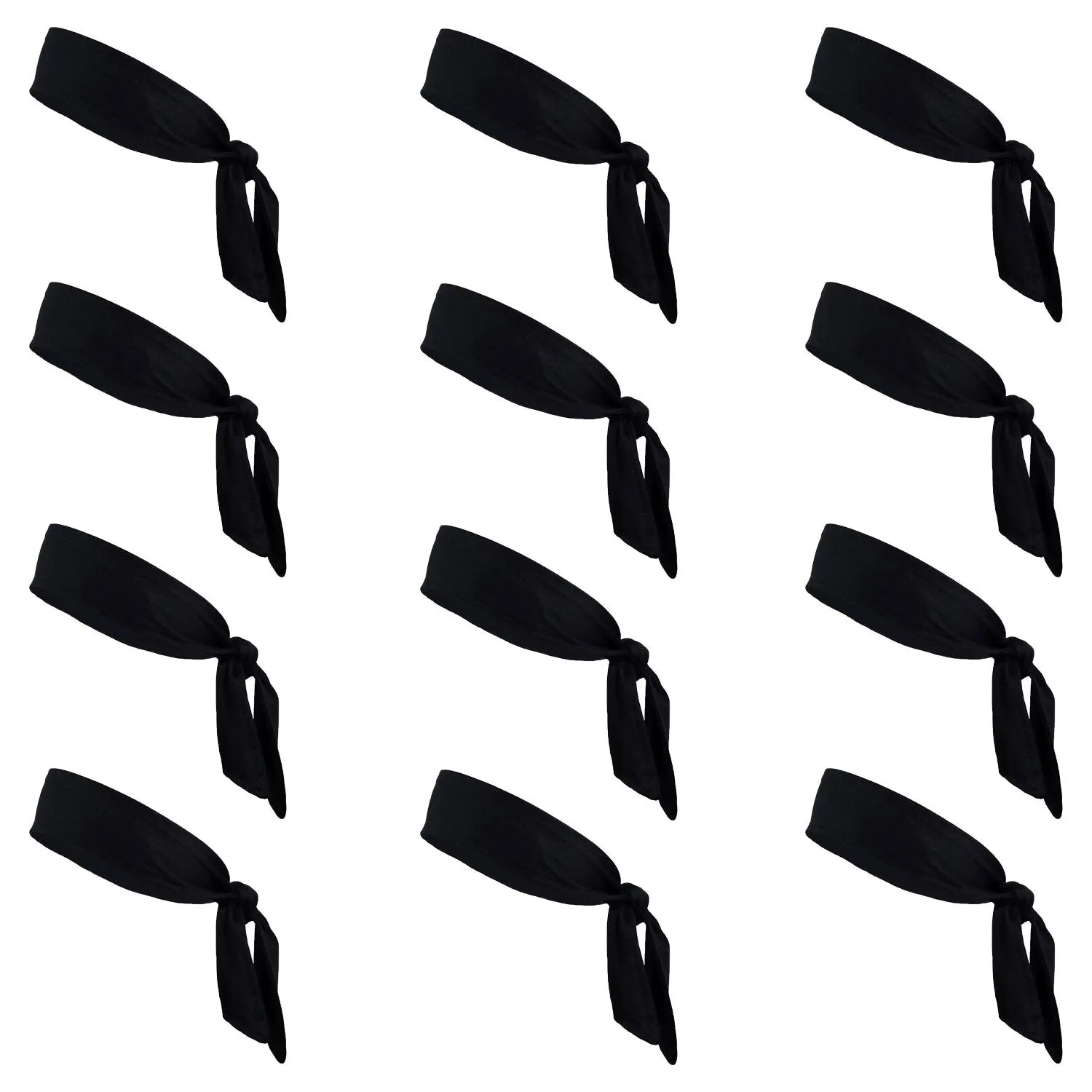 Tie Back Headbands 12 Moisture Wicking Athletic Sports Head Band You Pick Colors & Quantities