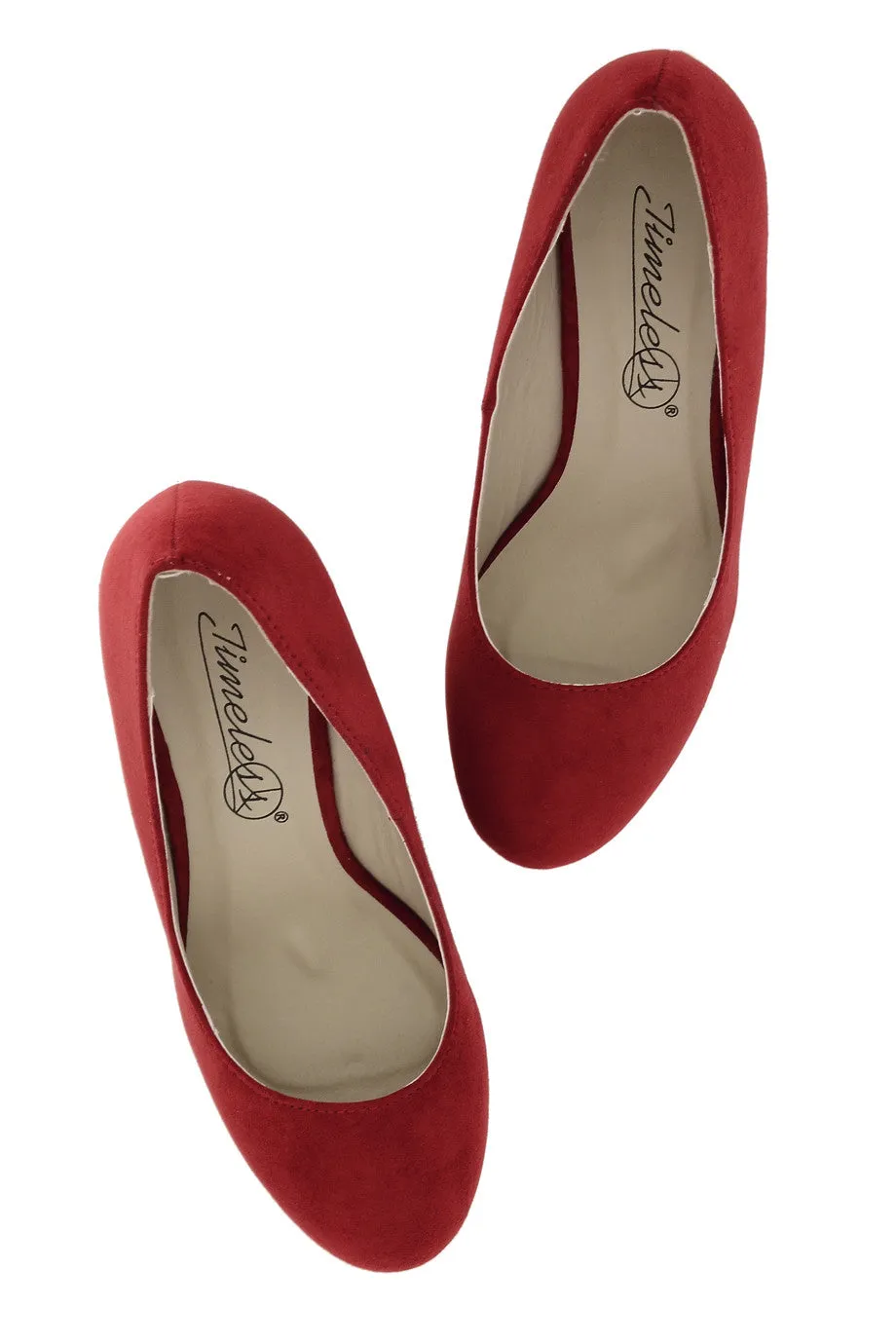 TILDA Red Suede Wedges