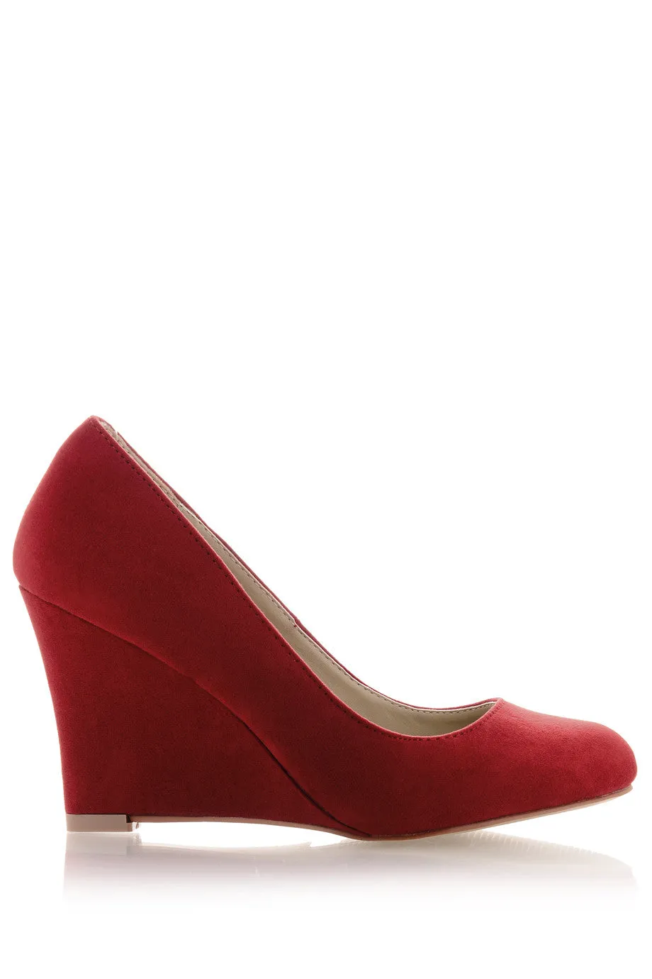 TILDA Red Suede Wedges