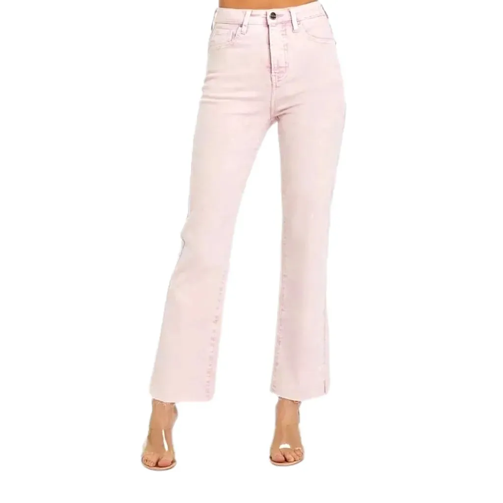 Trendy high rise women's jeans