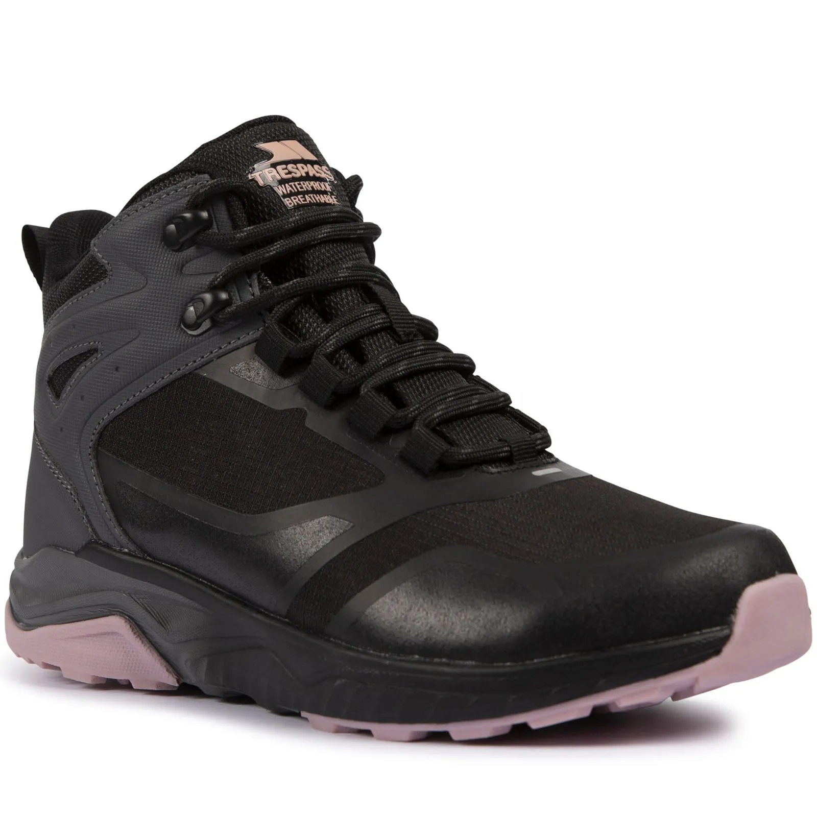 Trespass Womens Alisa Mid Rise Waterproof Walking Boots - Black