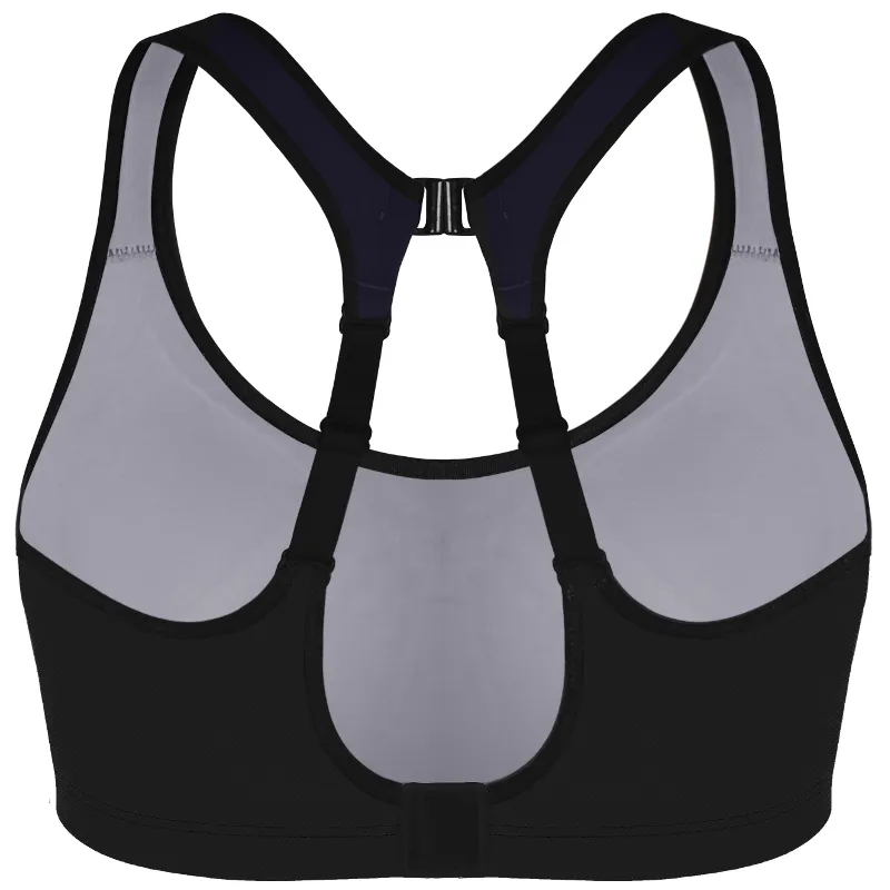 Ultimate Fly Black Grey Sports Bra - Shock Absorber